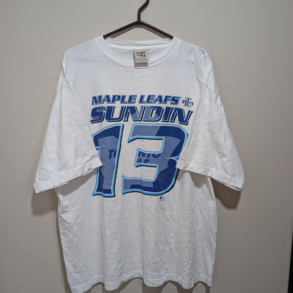 Mats Sundin Vintage 90s Maple Leafs White T-Shirt - XL/XXL